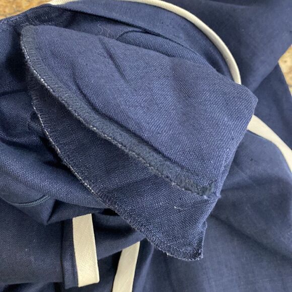 Yeohlee New York Bonwit Teller Vintage Navy Blue Short Sleeve Dress Size XL - Picture 8 of 12